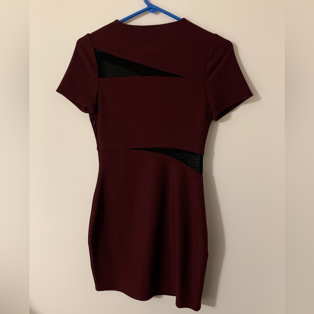 EXPRESS body con maroon dress